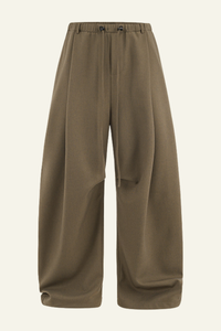 Men's Streetwear Linen Pleadted Wide-leg Pants