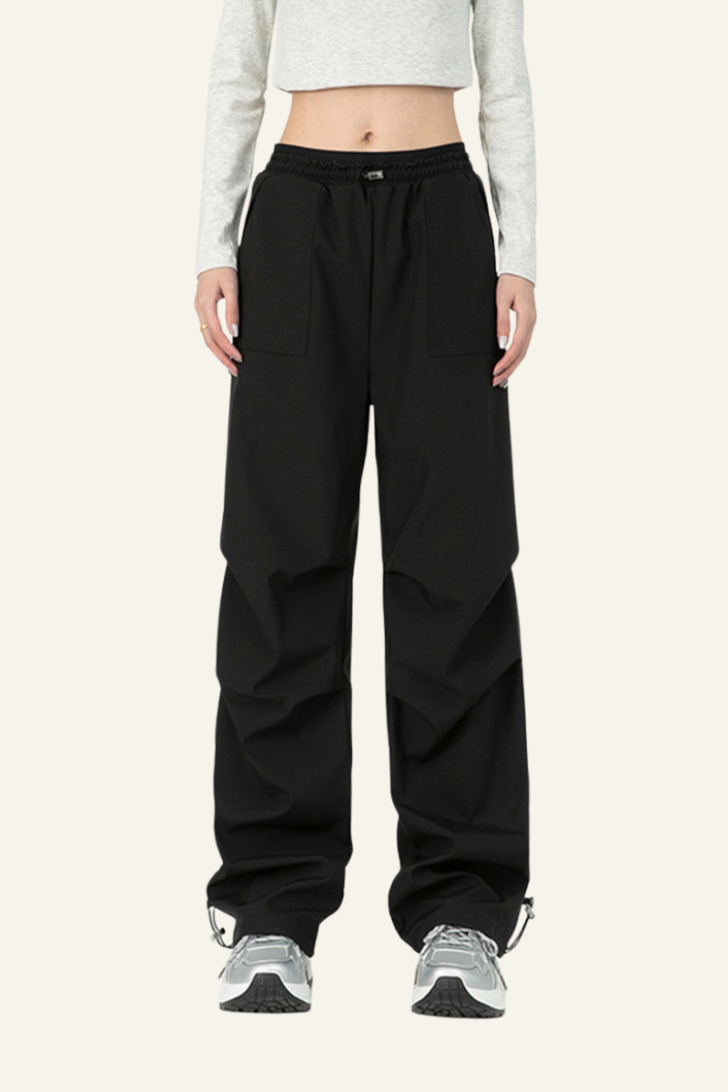 Women's Water-Resistant Breathable Pleated Light-Fleece Cargo Pants