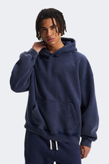 Men's Streetwear Vintage Washed Front Pocket Hooded