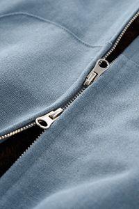 Men's Short-length Plush-lined Full-zipper Jacket.