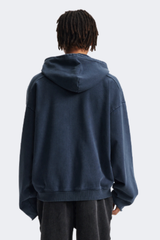 Men's Cotton Streetwear Washed Drop-Shoulder Hoodie