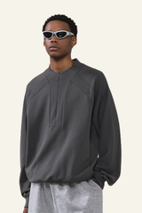 Men's Streetwear Stand Collar Half Zipper Pullover