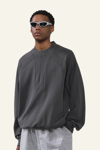 Men's Streetwear Stand Collar Half Zipper Pullover
