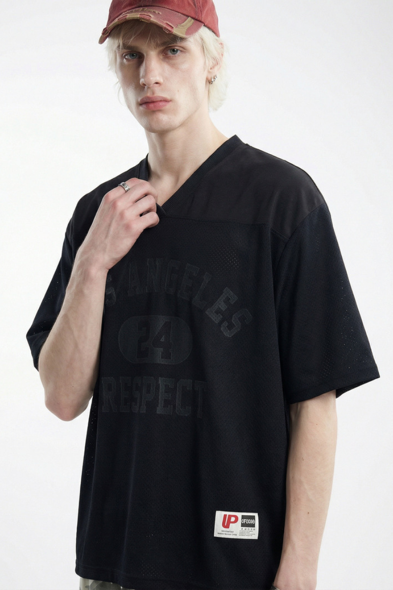 Men's Cotoon Streetwear  Faux Embroidery T-shirt