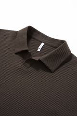Men's Waffle-patterned Polo Collar Sweatshirts