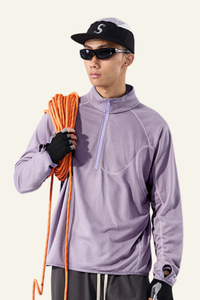Men's Lightweught Half-zipper Stand-collar Pullover