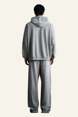 Men's  Cotton Vintage Set:Hoodie And Straight Leg Pant