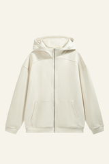 Men's Streetwear Front Pocket Full-zipper Hooded Jacket