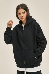 Women's Streetwear 350G Heavyweight Full Zip Hooded Jacket