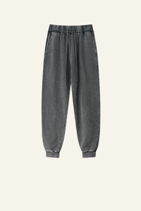 Men's Vintage Washed Cotton Cuffed Sweatpants