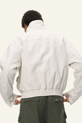 Men's Streetwear Detachable Collar Fleece Stand Jacket