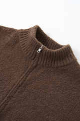 Women's Streetwear Old Money Stand-collar Sweater Jacket