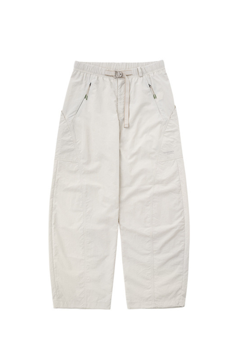 Men's 3D Cut Secure Zip Waterproof Drawstring Cargo Pants