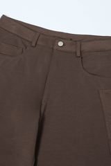 Unisex 240g Woven Multi-Pocket Wide Curved Cargo Pants