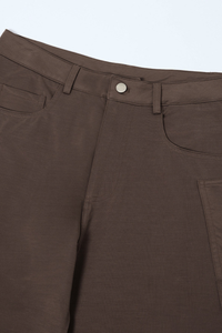 Unisex 240g Woven Multi-Pocket Wide Curved Cargo Pants