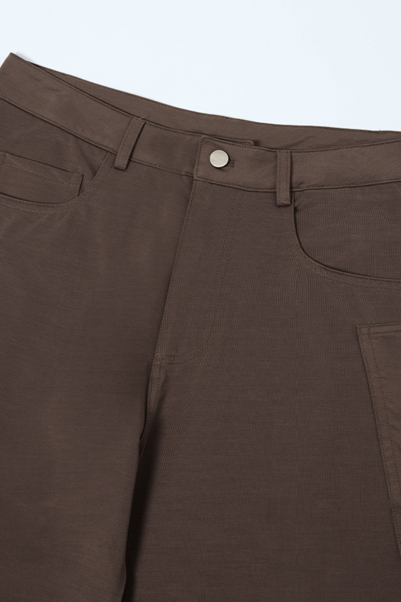 Unisex 240g Woven Multi-Pocket Wide Curved Cargo Pants