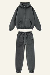 Women's Over Size Set:Hoodie & Cuffed Sweatpants
