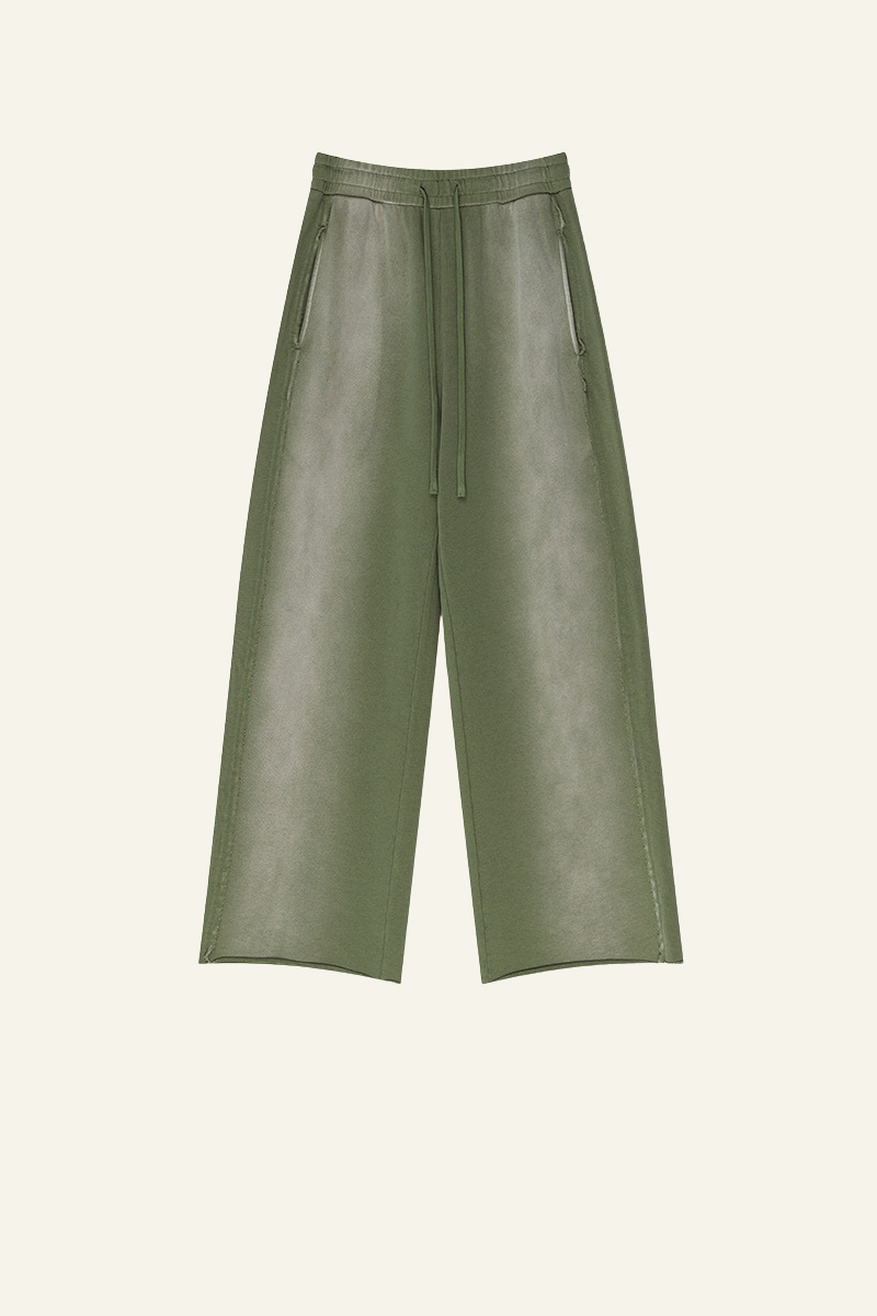 Men's Gradient-Colored Cotton Wide-Leg Pants.