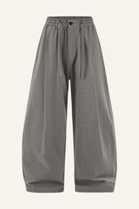 Men's Cotton Vintage Drawstring Wide Leg Pants