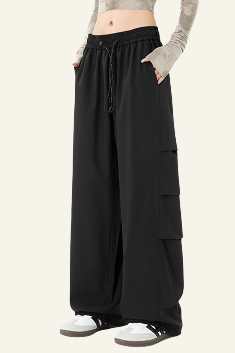 Men's High-Elasticity Draping Workwear Wide-Leg Pants