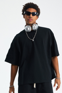 Men's Cotton Relaxed Drop Shoulder Solid T-shirt
