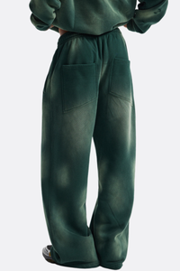 Men's Streetwear Washed Distressed Fleece-Lined  Pants