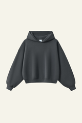 Men's Streetwear Cropped Drop-Shoulder Hoodie