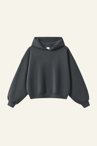 Men's Streetwear Cropped Drop-Shoulder Hoodie