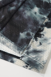 Men's Tie Dye Palm Print Mesh Seamless Sleeveless Tee
