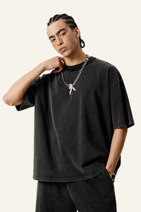 Men's Cotton Streetwear Washed T-Shirt