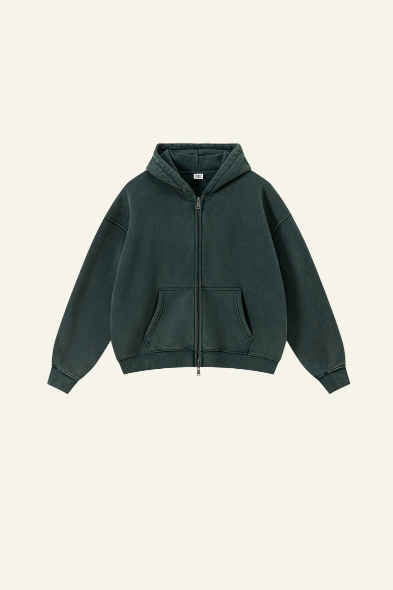 Men's Full Zipper Pocket Hooded Jacket