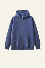 Men's Streetwear Fleece-Lined Hooded Jacket