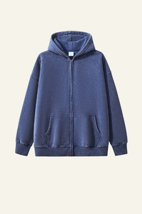 Men's Streetwear Fleece-Lined Hooded Jacket