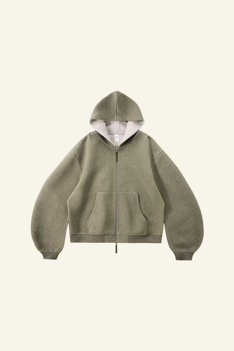 Men's Streetwear Double-Sided Zip Hooded Jacket