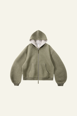 Men's Streetwear Double-Sided Zip Hooded Jacket