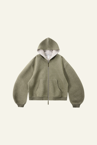 Men's Streetwear Double-Sided Zip Hooded Jacket