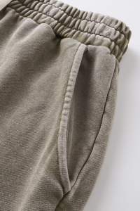 Men's Cotton Vintage-Distressed Raw-Edge Patchwork Pants