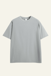 Men's Streetwear Loose-Fitting Drop Shoulders Solid T-shirt
