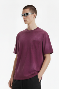 Men's Cotton Streetwear Washed Distressed T-shirt