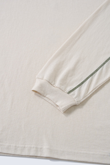 Men's Cotton Linen Symbol Print Colorblock Long Sleeve Tee