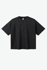 Unisex 275g Cotton Washed Raw Edge Patchwork Sports Tee