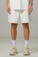 Men's 350G Cotton Shorts - Spray Wash Vintage Drawstring