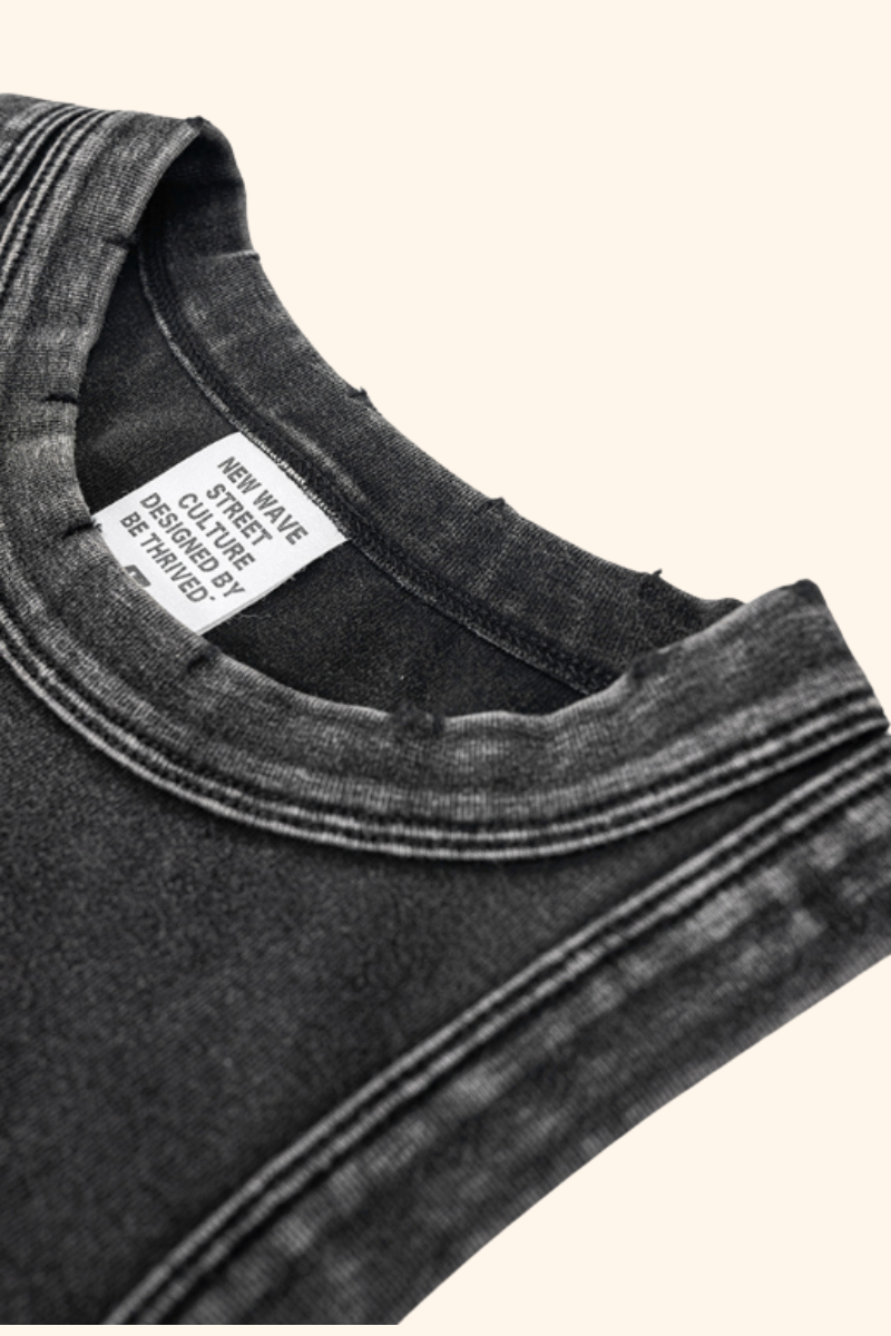Women's Spring Summer 235g Cooling Washed Crewneck Tank