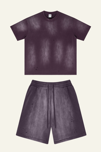Men's Streetwear Cotton Set:Sleeveless T-shirt And Short