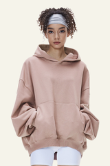 Women's  Streetwear Short Curved-Hem  Hoodie