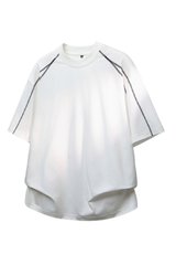 Men's Summer Topstitch Colorblock Crewneck Tee