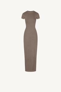 Women's Summer 275g Washed Slim Bodycon Slit Dress