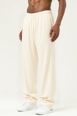 Men's Streetwear Relaxed High-Elastic Straight-Leg Pants