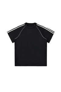 Men's Cotton Streetwear Color-blocked Patchwork T-shirt