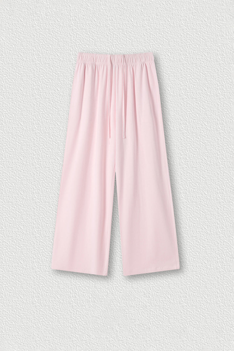 Men's Streetwear Relaxed High-Elastic Straight-Leg Pants